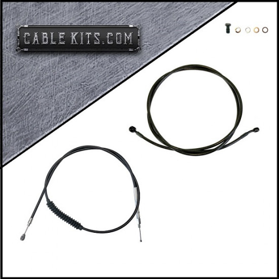 Upper ABS Brake Line & Clutch Cable Kit for 2008-2013 Harley Touring